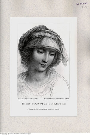 Vorderseite von Bibliotheca Hertziana [http://creativecommons.org/publicdomain/mark/1.0/] Original designs of the most celebrated masters of the Bolognese, Roman, Florentine, and Venetian schools, comprising some of the works of Leonardo da Vinci, the Carracci, Claude Lorrain, Raphael ... in His Majesty's Collection; engraved by Bartolozzi, P. W. Tomkins ... ; with biographical and historical sketches of L. da Vinci and the CaracciTaf. [6] Frauenkopf (Studie zu der heiligen Anna des "Anna Selbdritt" -Bildes im Louvre) - , bh378731. Foto.