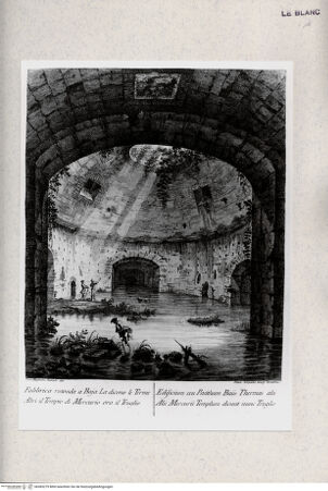 Vorderseite von Tomba, Verona [http://creativecommons.org/publicdomain/mark/1.0/] Rundes Gebäude in Baja (aus P. A. Paoli (Ed.), "Avanzi delle antichitá esistenti a Pozzuoli ...", 1768) - , bh383279. Foto.