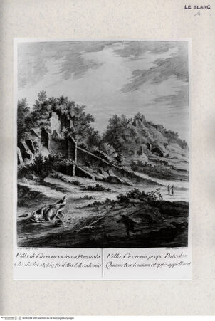 Vorderseite von Tomba, Verona [http://creativecommons.org/publicdomain/mark/1.0/] Villa Ciceros in der Nähe Pozzuolis; (aus P.A. Paoli (Ed.), 'Avanzi delle antichita esistenti a Pozzuoli...', 1768) - , bh383284. Foto.