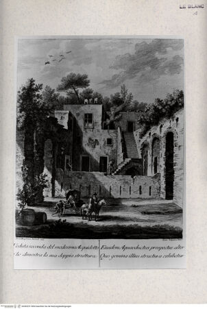 Vorderseite von Tomba, Verona [http://creativecommons.org/publicdomain/mark/1.0/] zweite Ansicht des Aquädukts (Taf. XVIII aus P. A. Paoli (Ed.), "Avanzi delle antichitá esistenti a Pozzuoli ...", 1768) - , bh383291. Foto.