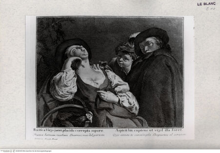 Vorderseite von Tomba, Verona [http://creativecommons.org/publicdomain/mark/1.0/] Schlafende Bäuerin (Taf. [2] aus d. Serie "Capricci fiamminghi" nach D. Maggiotto) - , bh383309. Foto.