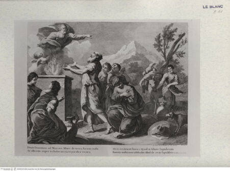 Vorderseite von Tomba, Verona [http://creativecommons.org/publicdomain/mark/1.0/] Das Opfer des Moses (aus der Serie der "Storie Sacre", 4 Blatt) - , bh383324. Foto.