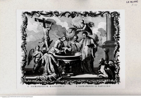 Vorderseite von Tomba, Verona [http://creativecommons.org/publicdomain/mark/1.0/] I SacramentiDie Taufe (Bl. I) - , bh383335. Foto.