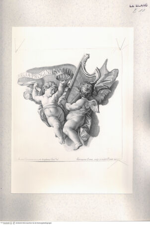 Vorderseite von racc. Pagliara Foto Racc. Pagliara [http://creativecommons.org/publicdomain/mark/1.0/] Musizierende Engel (aus der Serie von 10 Blatt nach den Fresken in Santa Maria di Montesanto, Rom) - , bh384305. Foto.