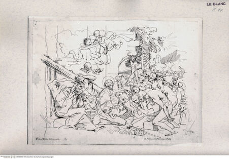 Vorderseite von Raccolta Pagliara [http://creativecommons.org/publicdomain/mark/1.0/] Christi Geburt (2. Zustand) (aus der Serie "Raccolta di opere varie inventate ed incise...dal celebre Pietro Testa...", Roma o.J.) - , bh384308. Foto.