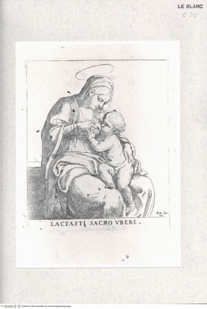 Vorderseite von Raccolta Pagliara [http://creativecommons.org/publicdomain/mark/1.0/] Stillende Madonna - , bh384372. Foto.