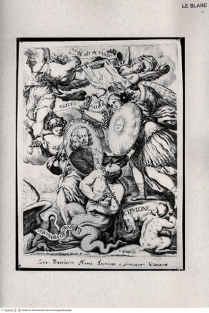 Vorderseite von Raccolta Pagliara [http://creativecommons.org/publicdomain/mark/1.0/] Bildnis des Giovan Battista Nani, umgeben von allegorischen Figuren - , bh384714. Foto.