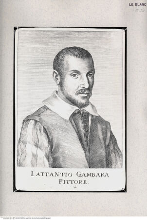 Vorderseite von Raccolta Pagliara [http://creativecommons.org/publicdomain/mark/1.0/] Porträt Lattanzio Gambara - , bh384738. Foto.