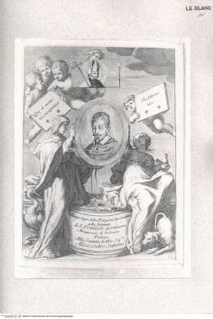 Vorderseite von Raccolta Pagliara [http://creativecommons.org/publicdomain/mark/1.0/] Allegorie auf Alexander VII. - , bh384747. Foto.