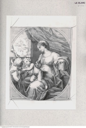 Vorderseite von Raccolta Pagliara [http://creativecommons.org/publicdomain/mark/1.0/] Maria mit Kind und Johannesknaben - , bh384751. Foto.