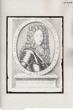 Vorderseite von Raccolta Pagliara [http://creativecommons.org/publicdomain/mark/1.0/] Bildnis Philipps V. (im Gegensinn) - , bh384755. Foto.