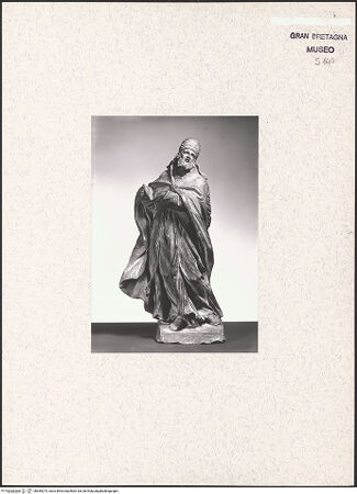 Vorderseite von Victoria and Albert Museum [https://www.deutsche-digitale-bibliothek.de/content/lizenzen/rv-ez/] Entwurf für eine Papstskulptur - , bh385273_recto. Foto.