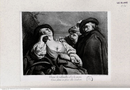 Vorderseite von Landesbildstelle Rheinland [http://creativecommons.org/publicdomain/mark/1.0/] Die schlafende Bäuerin (Dorme la villanella ...) (aus einer Serie volkstümlicher Szenen, verschiedene Stecher nach Domenico Maggiotto) - , bh386306. Foto.
