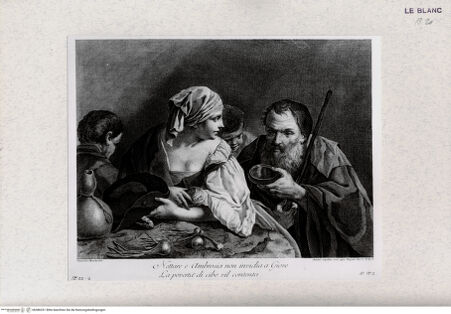 Vorderseite von Landesbildstelle Rheinland [http://creativecommons.org/publicdomain/mark/1.0/] Der Bettler (Nettare e ambrosia non invidia a Giove ...) (aus einer Serie volkstümlicher Szenen, verschiedene Stecher nach Domenico Maggiotto) - , bh386331. Foto.