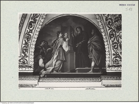 Vorderseite von ICCD [https://www.deutsche-digitale-bibliothek.de/content/lizenzen/rv-ez/] Wunderszenen aus dem Leben des heiligen Franz von PaulaDer heilige Franz von Paula verleiht einem Neugeborenen menschliche Züge - , bh386703_recto. Foto.