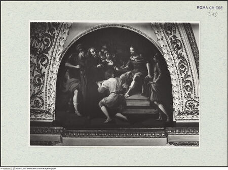 Vorderseite von ICCD [https://www.deutsche-digitale-bibliothek.de/content/lizenzen/rv-ez/] Wunderszenen aus dem Leben des heiligen Franz von PaulaWunder der blutenden Münzen des heiligen Franz von Paula vor Ferdinand I. von Neapel - , bh386704_recto. Foto.