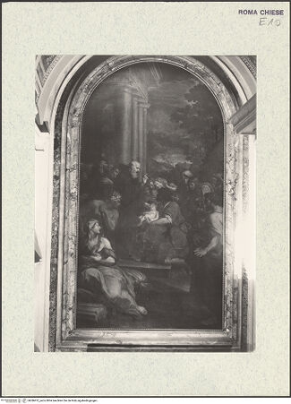 Vorderseite von ICCD (GFN) [https://www.deutsche-digitale-bibliothek.de/content/lizenzen/rv-ez/] Wunder des heiligen Francesco da Paola: Der Heilige erweckt ein totes Kind zum Leben - , bh386912_recto. Foto.