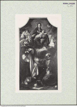 Vorderseite von ICCD [https://www.deutsche-digitale-bibliothek.de/content/lizenzen/rv-ez/] Madonna mit den heiligen Dominikus und Franziskus - , bh387022_recto. Foto.