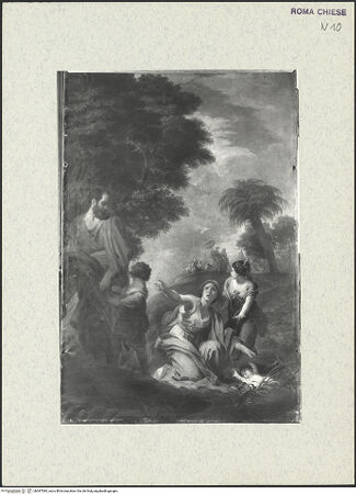 Vorderseite von ICCD [https://www.deutsche-digitale-bibliothek.de/content/lizenzen/rv-ez/] Aussetzung des Mosesknaben - , bh387083_recto. Foto.