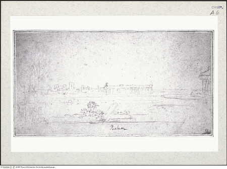 Vorderseite von Biblioteca Apostolica Vaticana [https://www.deutsche-digitale-bibliothek.de/content/lizenzen/rv-ez/] Ansicht von Paestum - Gesamtansicht, bh388179_recto. Foto.