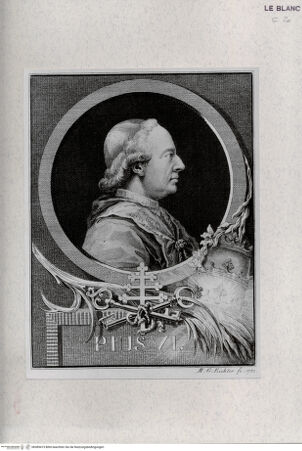 Vorderseite von Landesbildstelle Rheinland [http://creativecommons.org/publicdomain/mark/1.0/] Bildnis des Papstes Pius VI. - , bh389415. Foto.