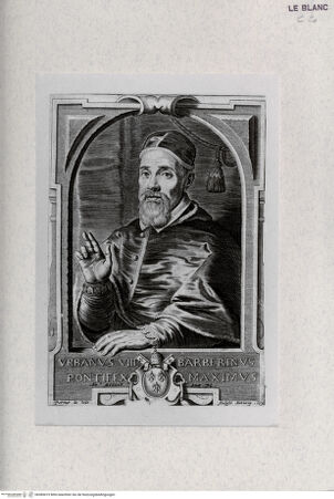 Vorderseite von Landesbildstelle Rheinland [http://creativecommons.org/publicdomain/mark/1.0/] Bildnis des Papstes Urban VIII. - , bh389419. Foto.