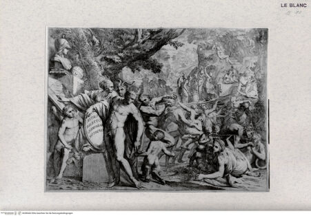 Vorderseite von Landesbildstelle Rheinland [http://creativecommons.org/publicdomain/mark/1.0/] Allegorie: Die Liebe zu den Wissenschaften (altro diletto ch'imparar no trovo) - , bh389442. Foto.