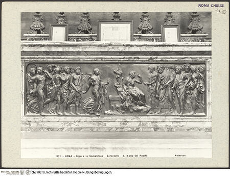 Vorderseite von Alinari [https://www.deutsche-digitale-bibliothek.de/content/lizenzen/rv-ez/] Christus und die Samariterin - , bh390370_recto. Foto.