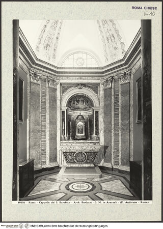 Vorderseite von Alinari [https://www.deutsche-digitale-bibliothek.de/content/lizenzen/rv-ez/] Santa Maria in AracoeliCappella del Bambino - , bh390398_recto. Foto.