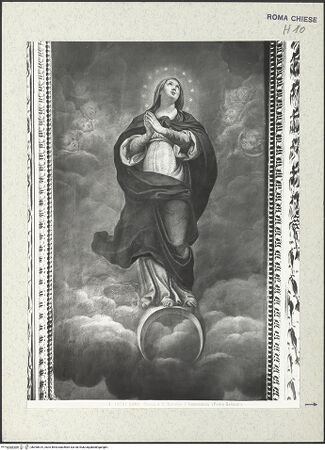 Vorderseite von Alinari [https://www.deutsche-digitale-bibliothek.de/content/lizenzen/rv-ez/] Freskierung der Cappella di San Pietro (già dell'Annunziata)Madonna Immacolata - , bh390619_recto. Foto.