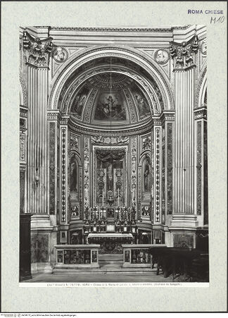 Vorderseite von Alinari [https://www.deutsche-digitale-bibliothek.de/content/lizenzen/rv-ez/] Kapellendekoration mit Stuckreliefs und Fresken - Kapelleneingangsbogen, rechter Pilaster, bh390712_recto. Foto.