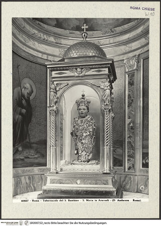 Vorderseite von Alinari [https://www.deutsche-digitale-bibliothek.de/content/lizenzen/rv-ez/] Das heilige Christuskind - , bh390722_recto. Foto.