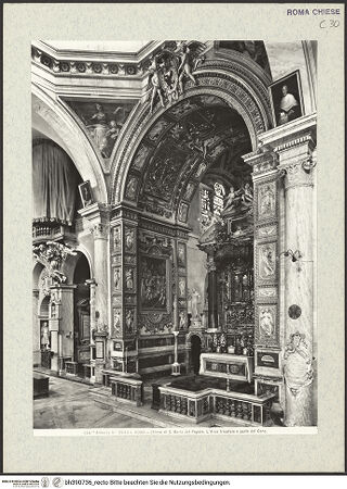 Vorderseite von Alinari [https://www.deutsche-digitale-bibliothek.de/content/lizenzen/rv-ez/] Santa Maria del Popolo - Triumphbogen und vorderer Teil des Chors, bh390736_recto. Foto.