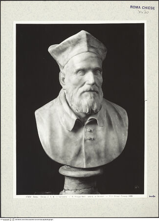 Vorderseite von Alinari [https://www.deutsche-digitale-bibliothek.de/content/lizenzen/rv-ez/] Büste des heiligen Filippo Neri - , bh390835_recto. Foto.