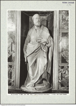 Vorderseite von Alinari [https://www.deutsche-digitale-bibliothek.de/content/lizenzen/rv-ez/] Der heilige Petrus - , bh390839_recto. Foto.