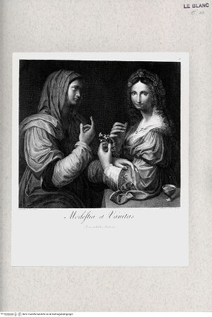 Vorderseite von Gabinetto Nazionale delle Stampe [http://creativecommons.org/publicdomain/mark/1.0/] Schola Italica Picturae sive Selectae quaedam summorum e schola italica pictorum tabulae aere incisae cura et impensis Gavini Hamilton pictoris Romae MDCCLXIIIDie Bescheidenheit und Eitelkeit - , bh391104. Foto.