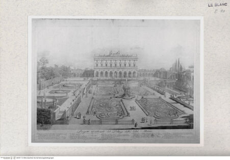 Vorderseite von Gabinetto Nazionale delle Stampe [http://creativecommons.org/publicdomain/mark/1.0/] Villa Albani (aus einer Serie verschiedener Stecher nach Francesco Panninis Ansichten von Rom und Umgebung, 1773-1780); oder Serie römischer Villen (siehe Bibl. Casanatense) - , bh391112. Foto.