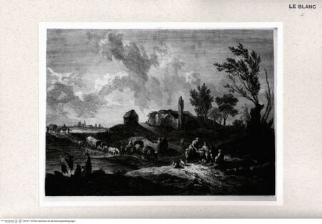 Vorderseite von Gabinetto Nazionale delle Stampe [http://creativecommons.org/publicdomain/mark/1.0/] Landschaft mit Reisenden - , bh391118. Foto.