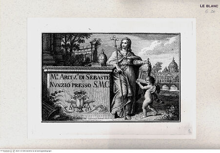 Vorderseite von GNS [http://creativecommons.org/publicdomain/mark/1.0/] Visitenkarte: L'Arcivescovo di Sebaste - , bh391122. Foto.