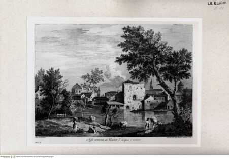 Vorderseite von Gabinetto Nazionale delle Stampe [http://creativecommons.org/publicdomain/mark/1.0/] Landschaft mit Badenden - , bh391142. Foto.