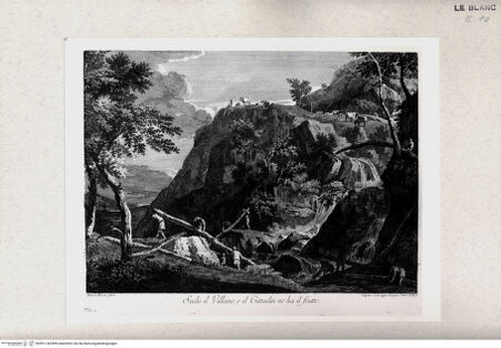 Vorderseite von Gabinetto Nazionale delle Stampe [http://creativecommons.org/publicdomain/mark/1.0/] Landschaft mit Waldarbeitern (zweiter Zustand) - , bh391144. Foto.