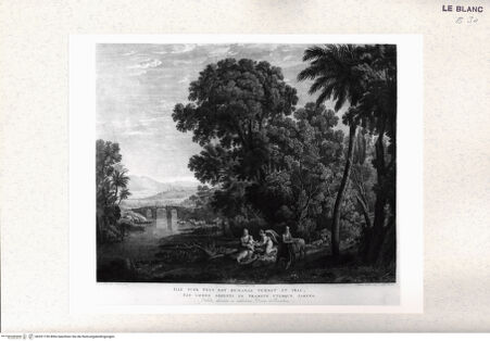 Vorderseite von Gabinetto Nazionale delle Stampe [http://creativecommons.org/publicdomain/mark/1.0/] Ladschaft mit Ruhe auf der Flucht nach Ägypten (aus einer Serie von 4 Blatt) - , bh391159. Foto.