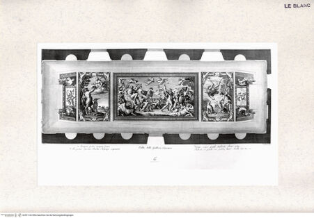 Vorderseite von Istituto Nazionale per la Grafica [http://creativecommons.org/publicdomain/mark/1.0/] Nachstiche nach den Fresken in der Galleria FarneseAnsicht des Gewölbes - , bh391163. Foto.