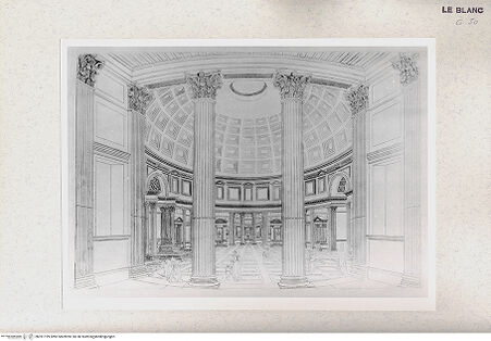 Vorderseite von Calcografia [http://creativecommons.org/publicdomain/mark/1.0/] Das Innere des Pantheons - , bh391199. Foto.