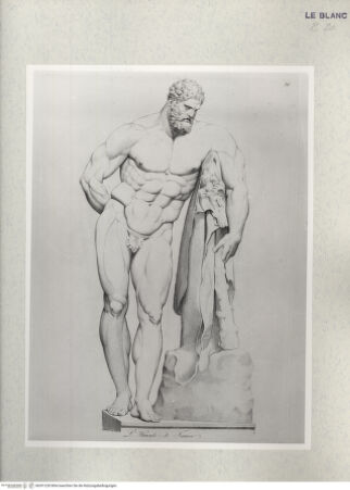 Vorderseite von Istituto Nazionale per la Grafica [http://creativecommons.org/publicdomain/mark/1.0/] Giovanni Volpato - Raphael Morghen, "Principes du dessin...", Roma 1786Der Herkules Fernese (Bl 29) - , bh391230. Foto.