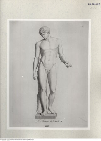 Vorderseite von Istituto Nazionale per la Grafica [http://creativecommons.org/publicdomain/mark/1.0/] Giovanni Volpato - Raphael Morghen, "Principes du dessin...", Roma 1786Der Antinoos vom Kapitol (Bl 20) - , bh391233. Foto.