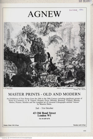 Vorderseite von Bibliotheca Hertziana [http://creativecommons.org/publicdomain/mark/1.0/] Minerva (2. Titelblatt zu G. B. Piranesi, Vedute di Roma, Roma 1748-1778) - , bh391608. Foto.