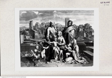 Vorderseite von Bibliothèque Nationale [http://creativecommons.org/publicdomain/mark/1.0/] Die Heilige Familie (mit zehn Figuren) - , bh391877. Foto.