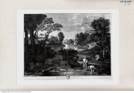 Vorderseite von Bibliothèque Nationale [http://creativecommons.org/publicdomain/mark/1.0/] Landschaft mit Diogenes - , bh391901. Foto.