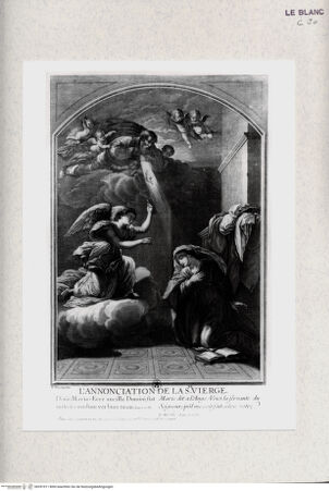 Vorderseite von Bibliothèque Nationale [http://creativecommons.org/publicdomain/mark/1.0/] Verkündigung - , bh391911. Foto.